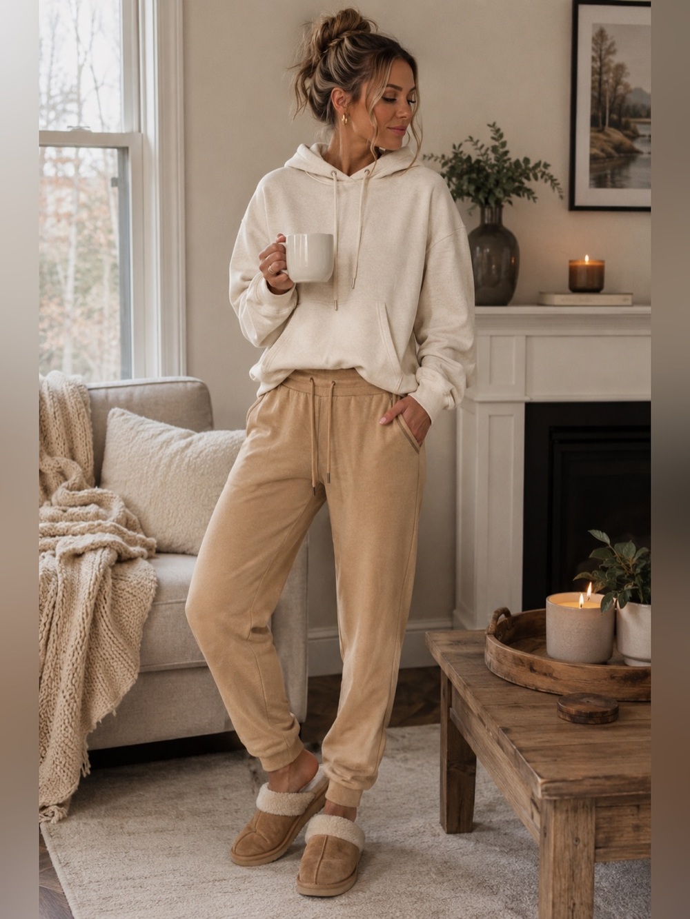 NWT DG2 Tan French Terry Joggers